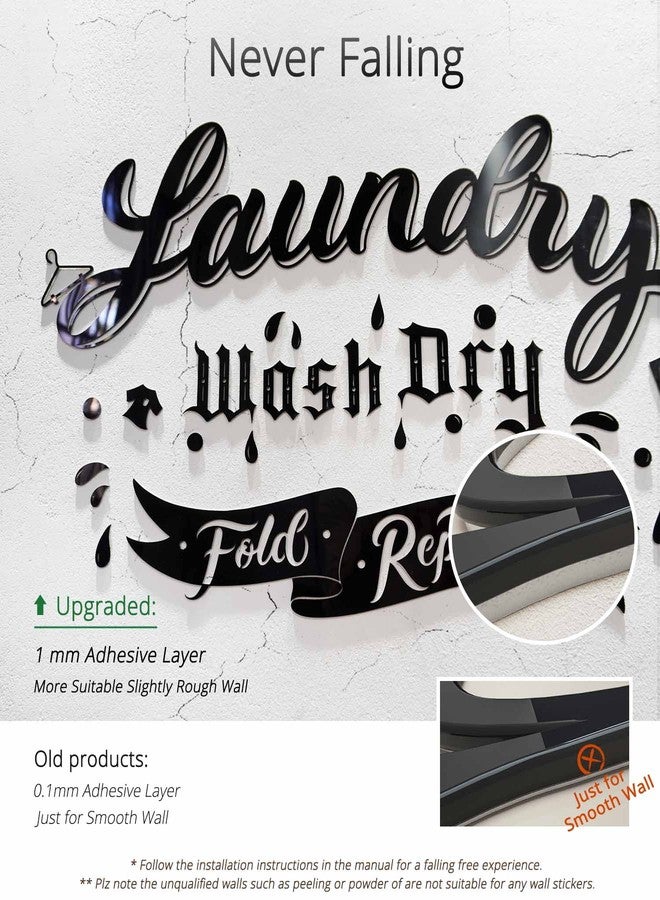 DecorSmart Laundry Room Decor Sign Farmhouse Laundry Sign Wall Decor 139 (Black) - Image 4